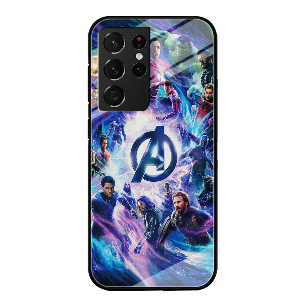 Avengers All Heroes Samsung Galaxy S23 Ultra Case-Phone Case-Tempered Glass Case-Altracase