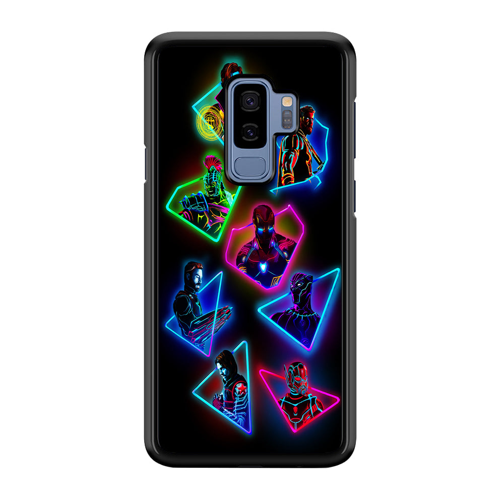 Avengers Glow Neon Samsung Galaxy S9 Plus Case-Phone Case-Tempered Glass Case-Altracase