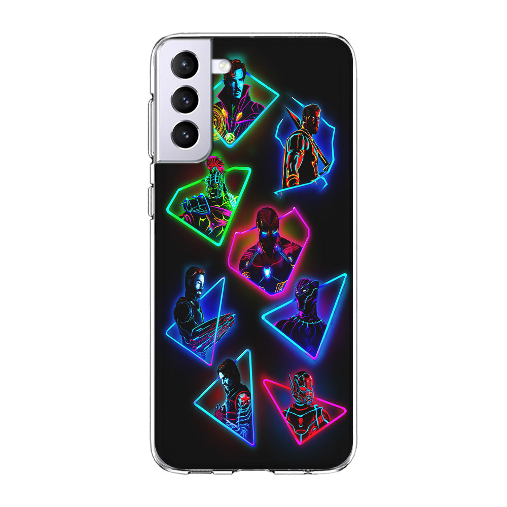 Avengers Glow Neon Samsung Galaxy S23 Case-Phone Case-Clear Soft Case-Altracase