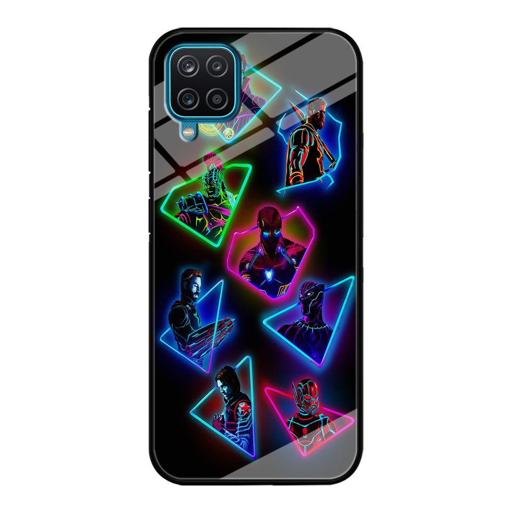 Avengers Glow Neon Samsung Galaxy A12 Case-Phone Case-Tempered Glass Case-Altracase
