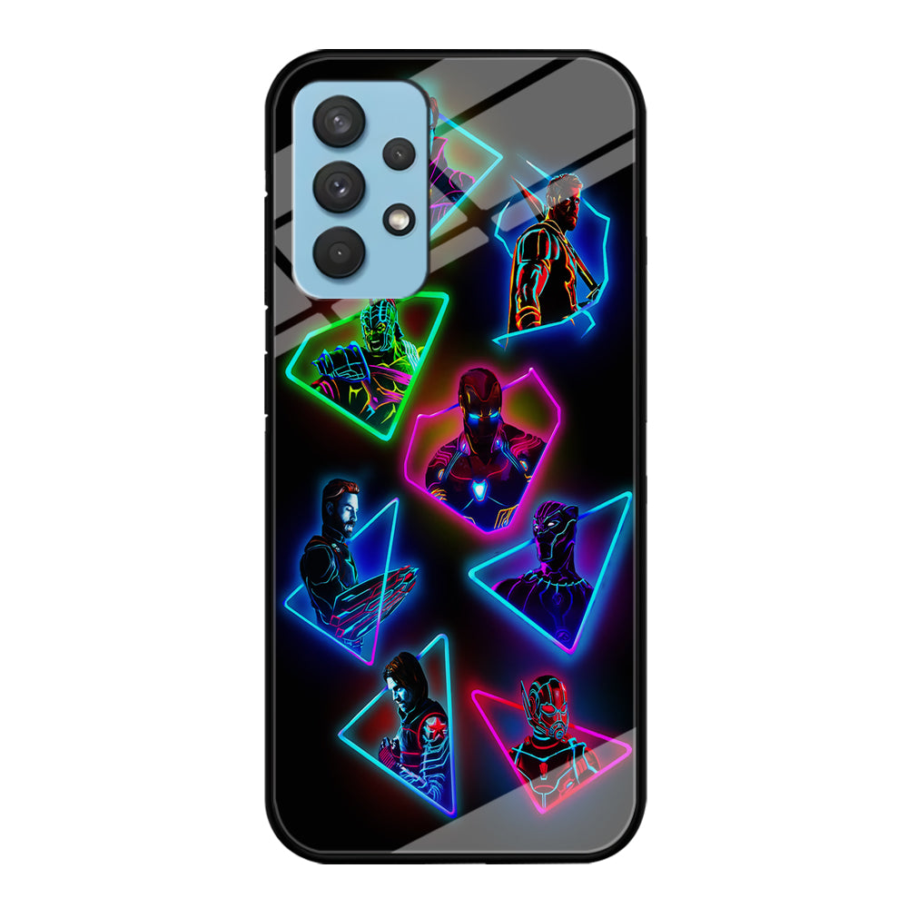 Avengers Glow Neon Samsung Galaxy A32 Case-Phone Case-Tempered Glass Case-Altracase