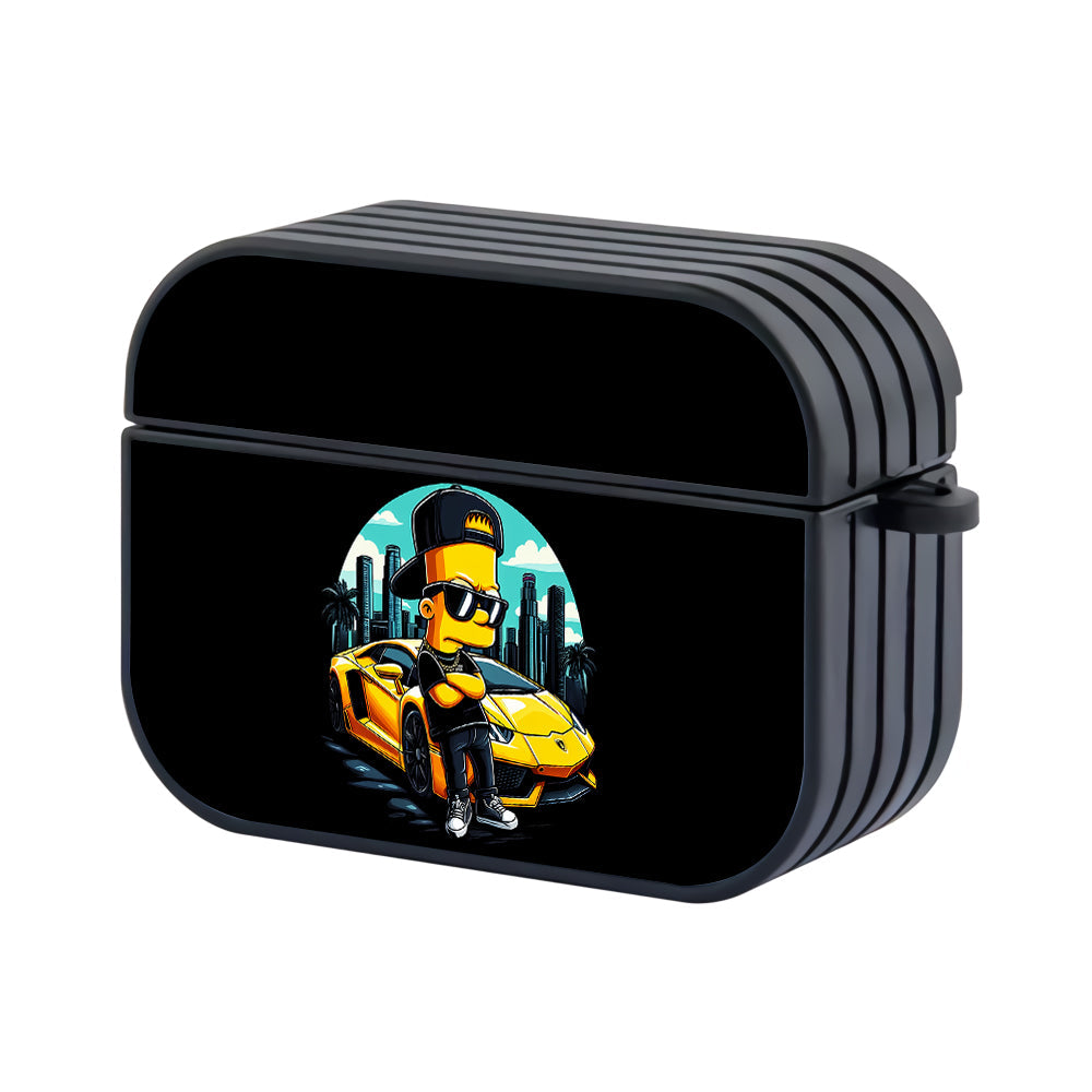 Bart Simpson Has a Luxury Car Apple Airpods Pro 2 Case-Airpods Pro 2 Case-Altracase