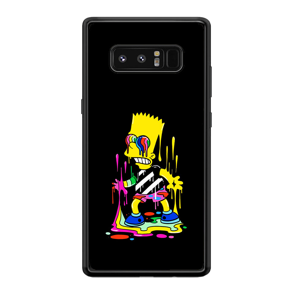 Bart Simpson Painting Samsung Galaxy Note 8 Case-Phone Case-Rubber Black (2D Case)-Altracase