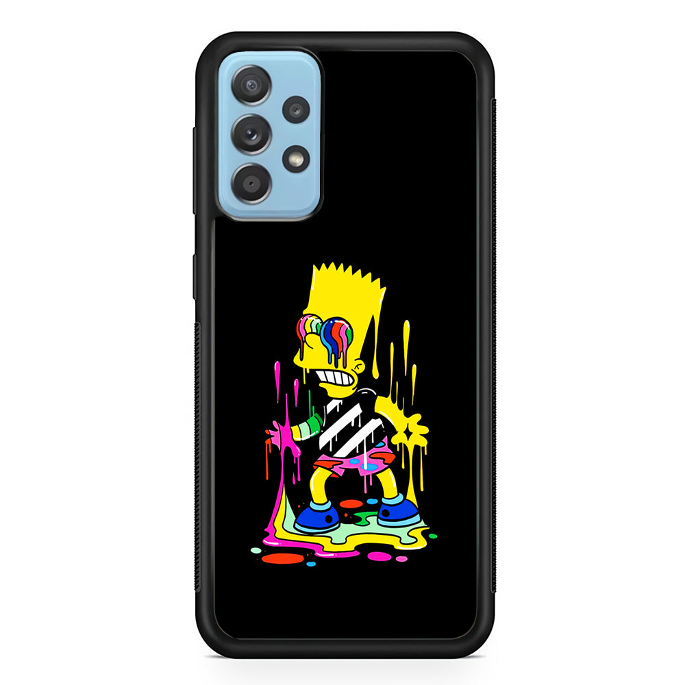 Bart Simpson Painting Samsung Galaxy A52 Case-Phone Case-Rubber Black (2D Case)-Altracase