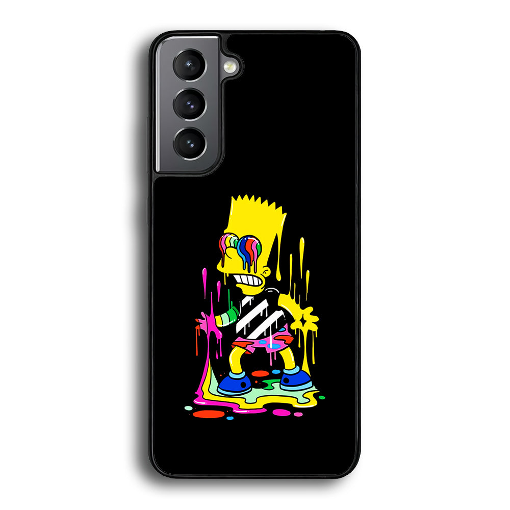 Bart Simpson Painting Samsung Galaxy S21 Plus Case-Phone Case-Rubber Black (2D Case)-Altracase