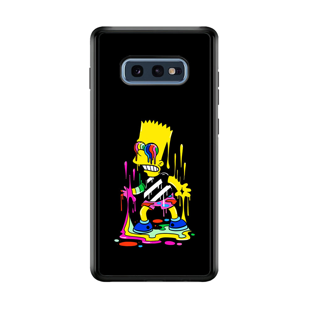 Bart Simpson Painting Samsung Galaxy S10E Case-Phone Case-Rubber Black (2D Case)-Altracase