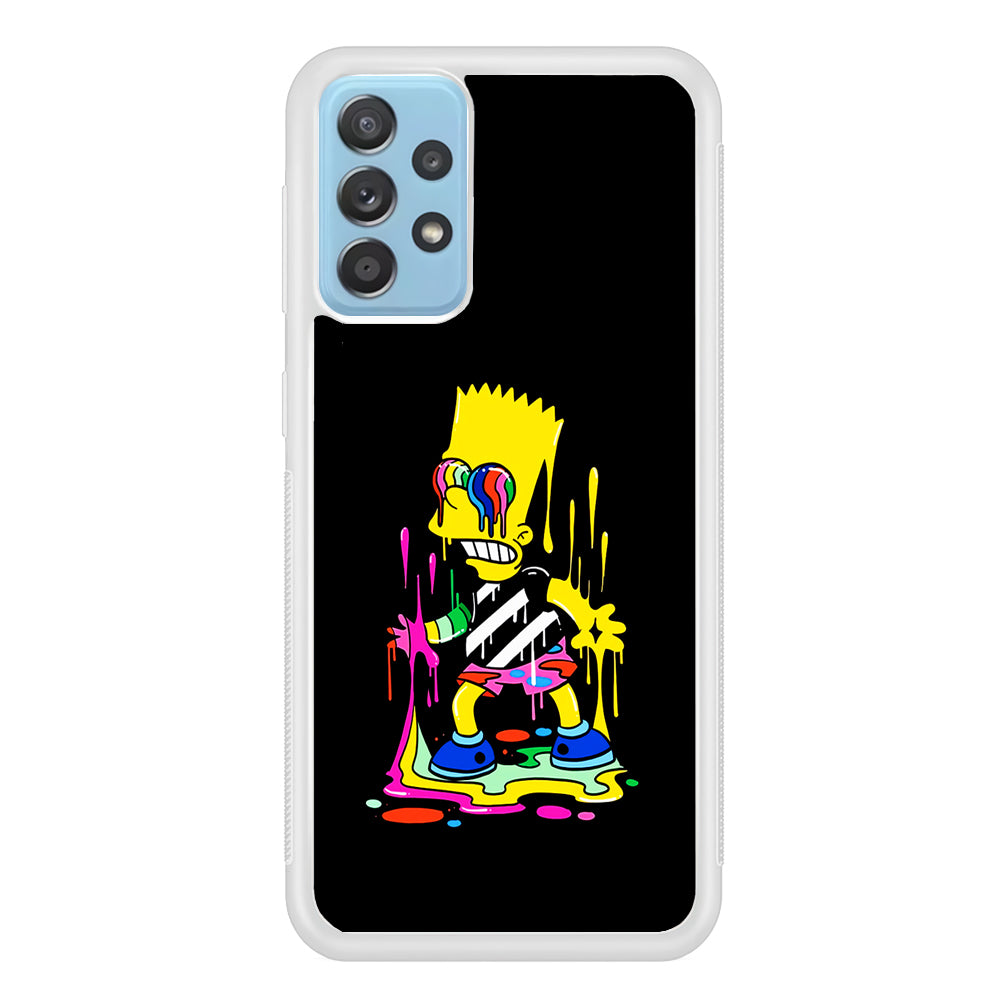 Bart Simpson Painting Samsung Galaxy A52 Case-Phone Case-Rubber White (2D Case)-Altracase