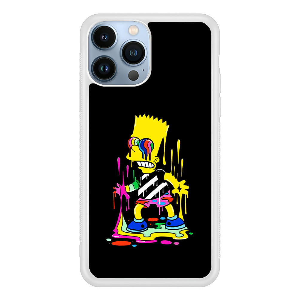 Bart Simpson Painting iPhone 14 Pro Case-Phone Case-Rubber White (2D Case)-Altracase