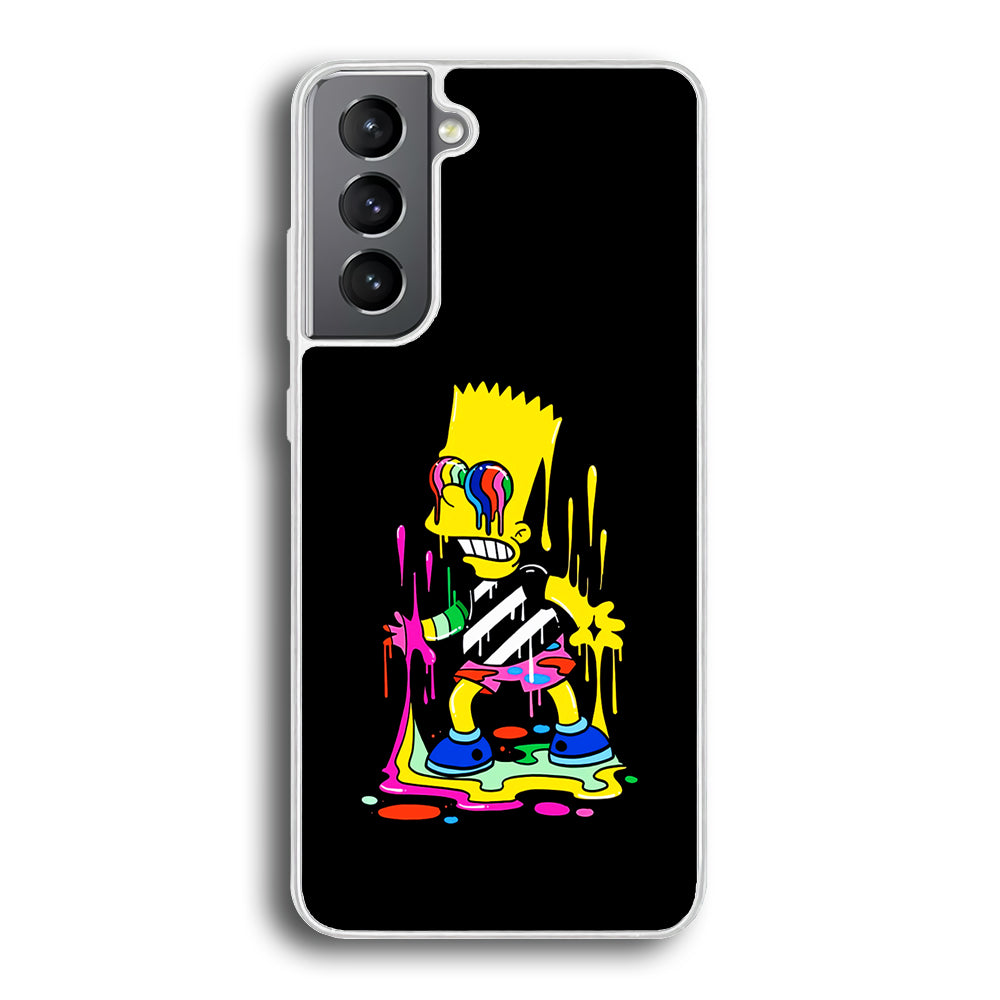 Bart Simpson Painting Samsung Galaxy S21 Plus Case-Phone Case-Rubber White (2D Case)-Altracase
