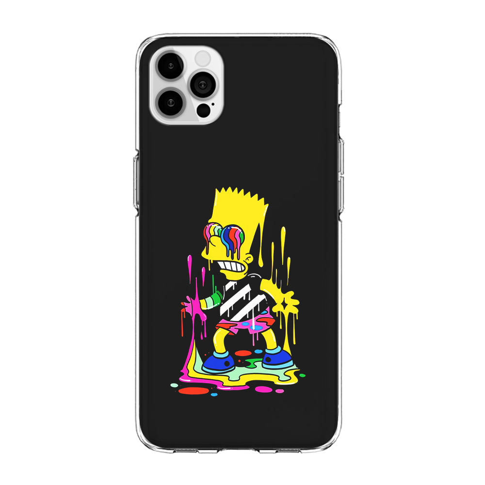 Bart Simpson Painting iPhone 14 Pro Case-Phone Case-Clear Soft Case-Altracase