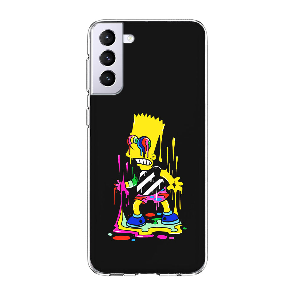 Bart Simpson Painting Samsung Galaxy S21 Plus Case-Phone Case-Clear Soft Case-Altracase