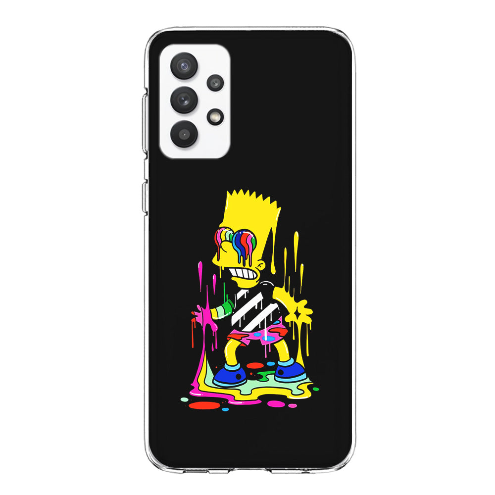 Bart Simpson Painting Samsung Galaxy A32 Case-Phone Case-Clear Soft Case-Altracase