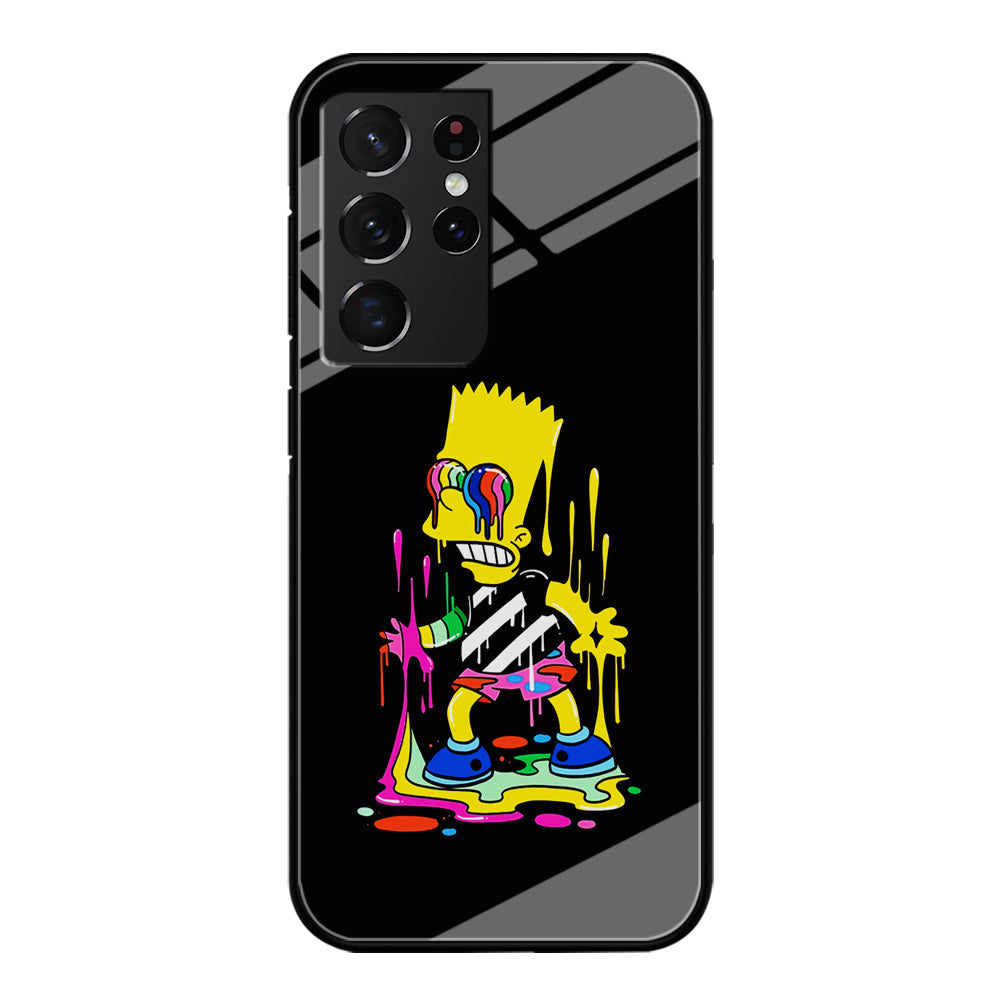 Bart Simpson Painting Samsung Galaxy S24 Ultra Case-Phone Case-Tempered Glass Case-Altracase