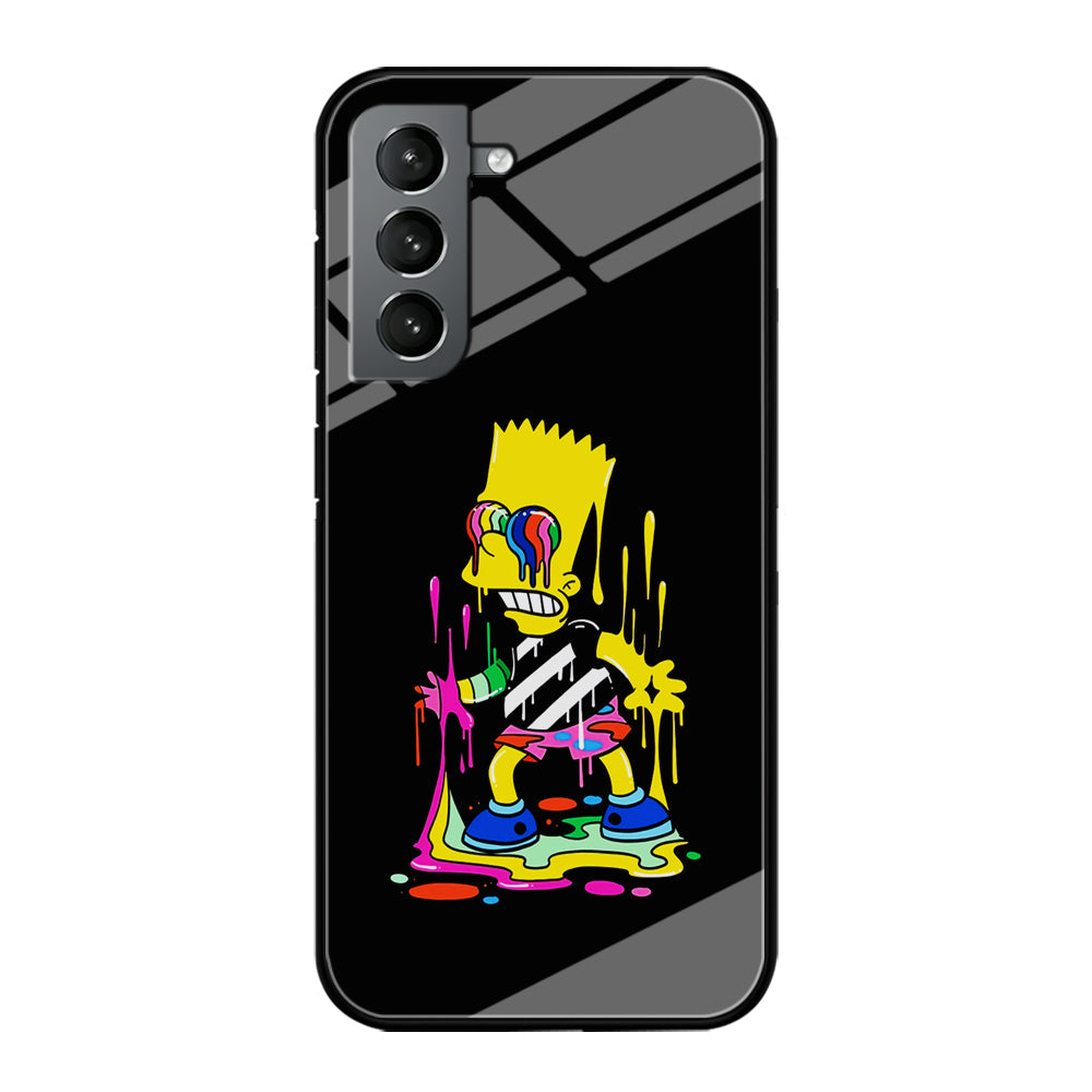 Bart Simpson Painting Samsung Galaxy S22 Case-Phone Case-Tempered Glass Case-Altracase