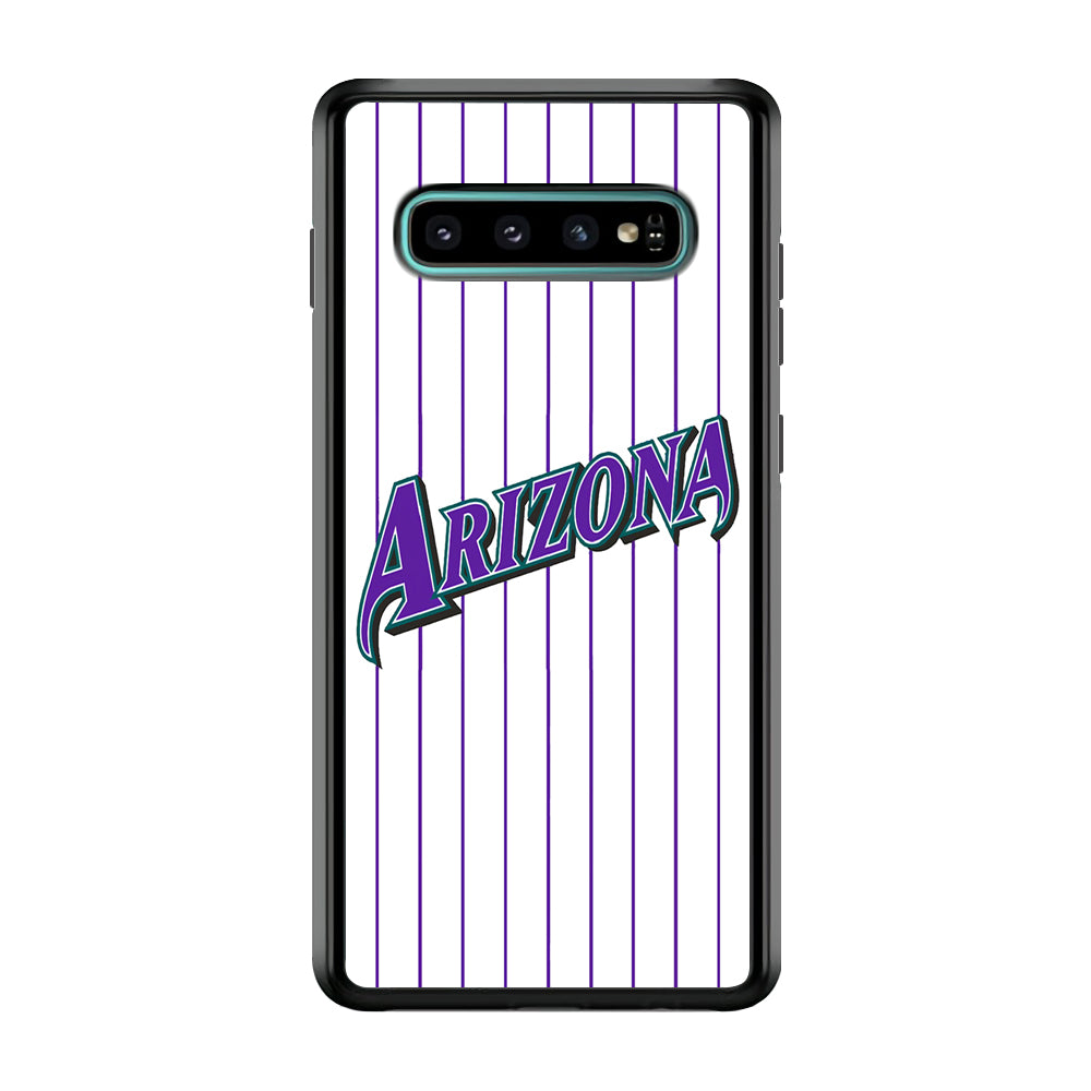 Baseball Arizona Diamondbacks MLB 001 Samsung Galaxy S10 Case-Phone Case-Rubber White (2D Case)-Altracase