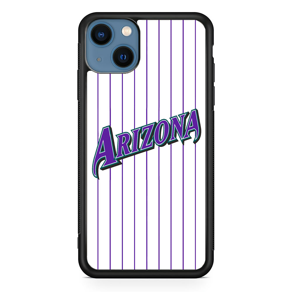 Baseball Arizona Diamondbacks MLB 001 iPhone 15 Plus Case-Phone Case-Rubber Black (2D Case)-Altracase