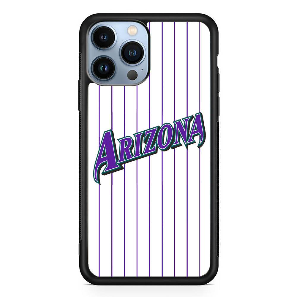 Baseball Arizona Diamondbacks MLB 001 iPhone 14 Pro Max Case-Phone Case-Rubber Black (2D Case)-Altracase