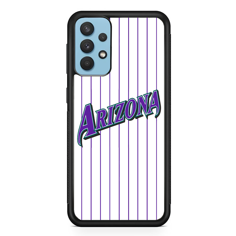 Baseball Arizona Diamondbacks MLB 001 Samsung Galaxy A32 Case-Phone Case-Rubber Black (2D Case)-Altracase