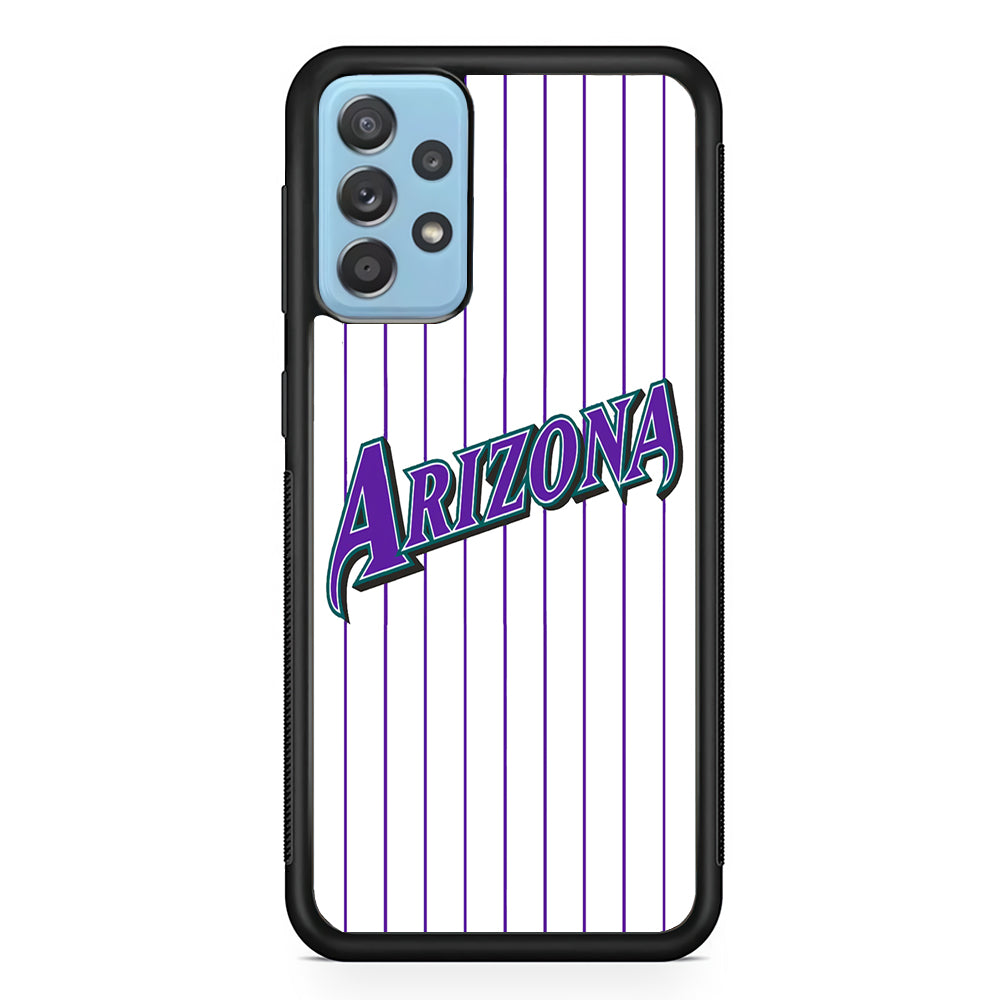 Baseball Arizona Diamondbacks MLB 001 Samsung Galaxy A72 Case-Phone Case-Rubber Black (2D Case)-Altracase