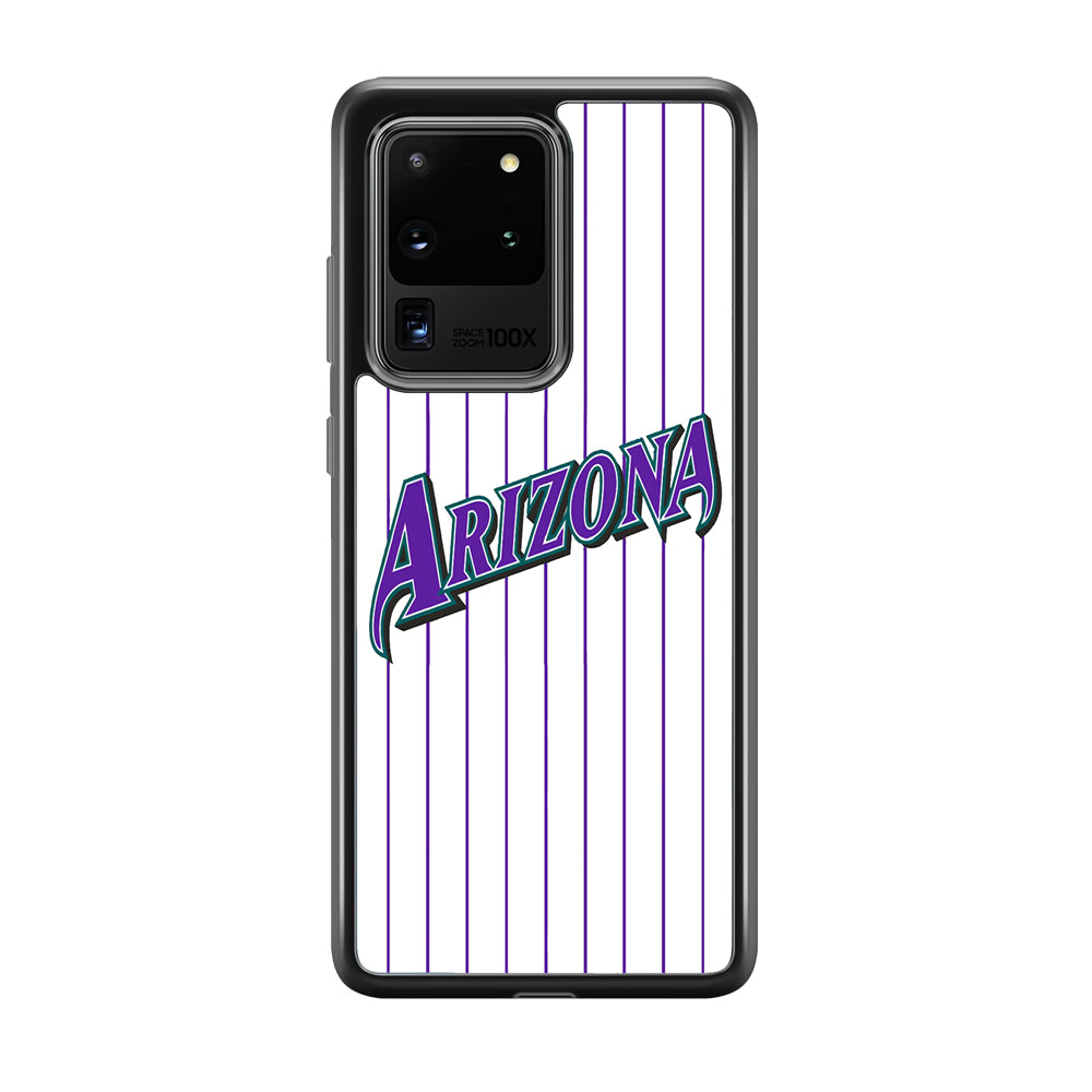 Baseball Arizona Diamondbacks MLB 001 Samsung Galaxy S20 Ultra Case-Phone Case-Rubber Black (2D Case)-Altracase