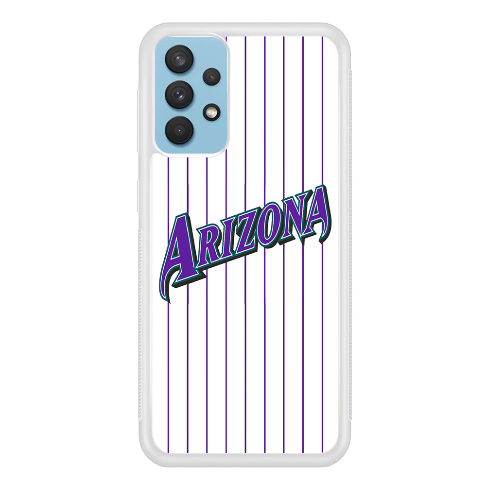 Baseball Arizona Diamondbacks MLB 001 Samsung Galaxy A32 Case-Phone Case-Rubber White (2D Case)-Altracase