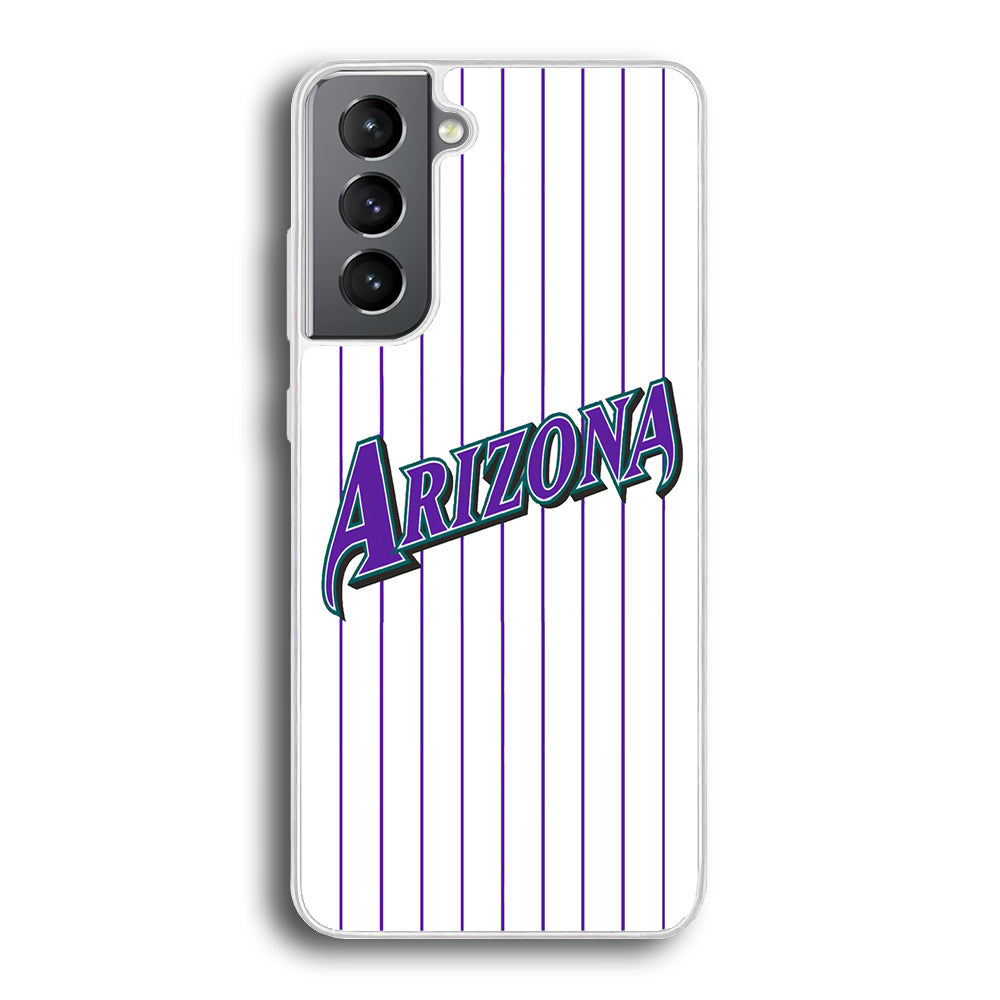 Baseball Arizona Diamondbacks MLB 001 Samsung Galaxy S21 Plus Case-Phone Case-Rubber White (2D Case)-Altracase