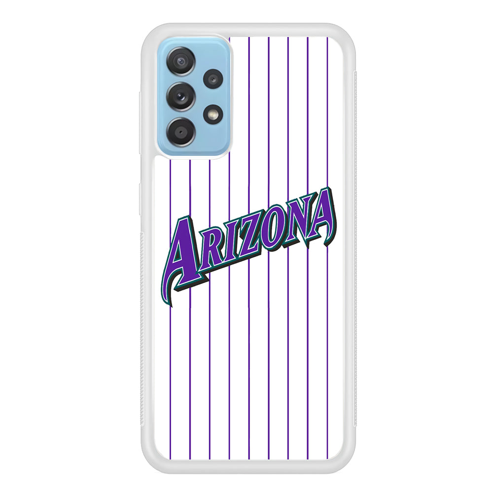 Baseball Arizona Diamondbacks MLB 001 Samsung Galaxy A72 Case-Phone Case-Rubber White (2D Case)-Altracase