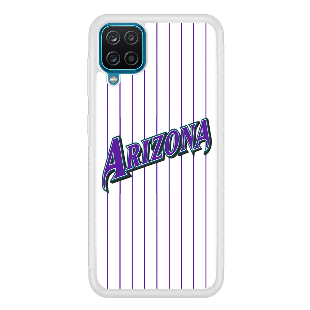 Baseball Arizona Diamondbacks MLB 001 Samsung Galaxy A12 Case-Phone Case-Rubber White (2D Case)-Altracase