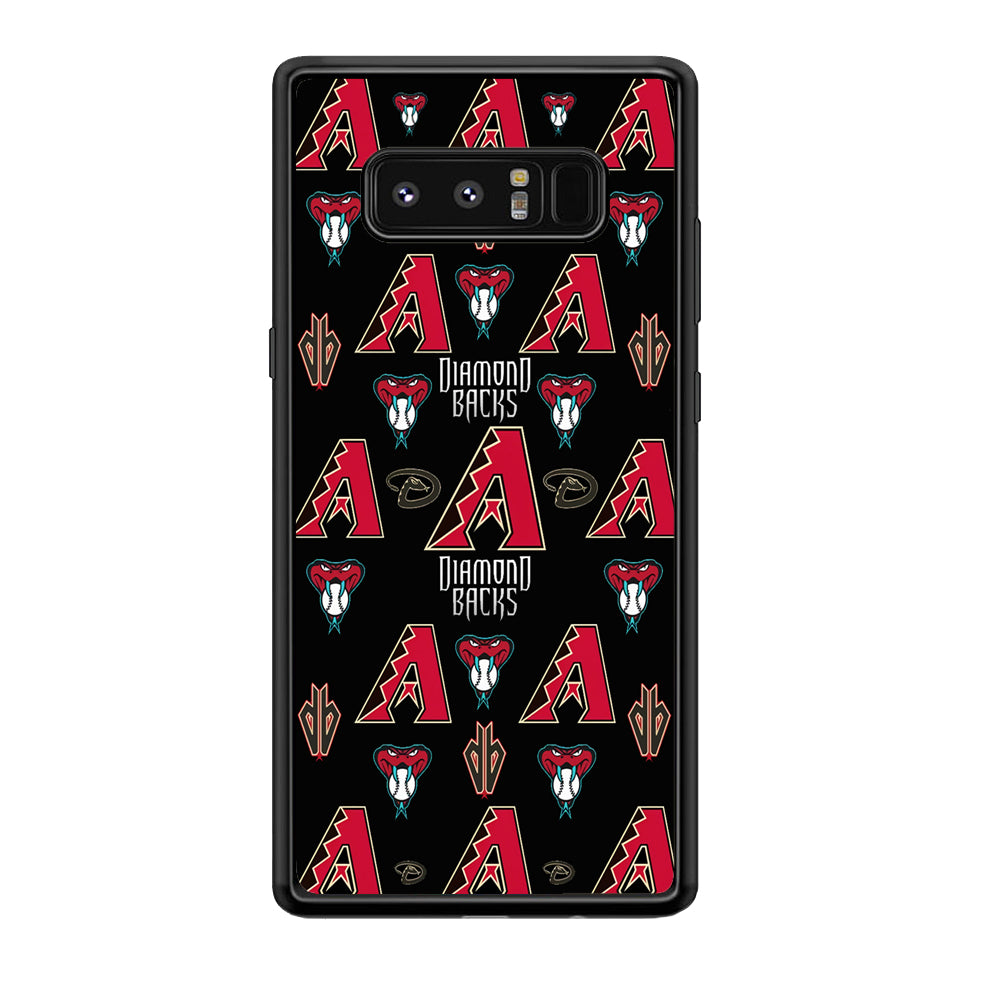 Baseball Arizona Diamondbacks MLB 002 Samsung Galaxy Note 8 Case-Phone Case-Rubber Black (2D Case)-Altracase