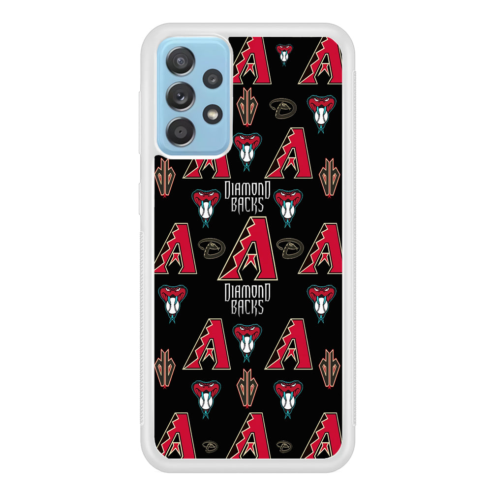 Baseball Arizona Diamondbacks MLB 002 Samsung Galaxy A72 Case-Phone Case-Rubber White (2D Case)-Altracase