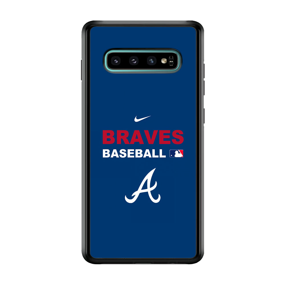 Baseball Atlanta Braves MLB 001 Samsung Galaxy S10 Case-Phone Case-Rubber Black (2D Case)-Altracase