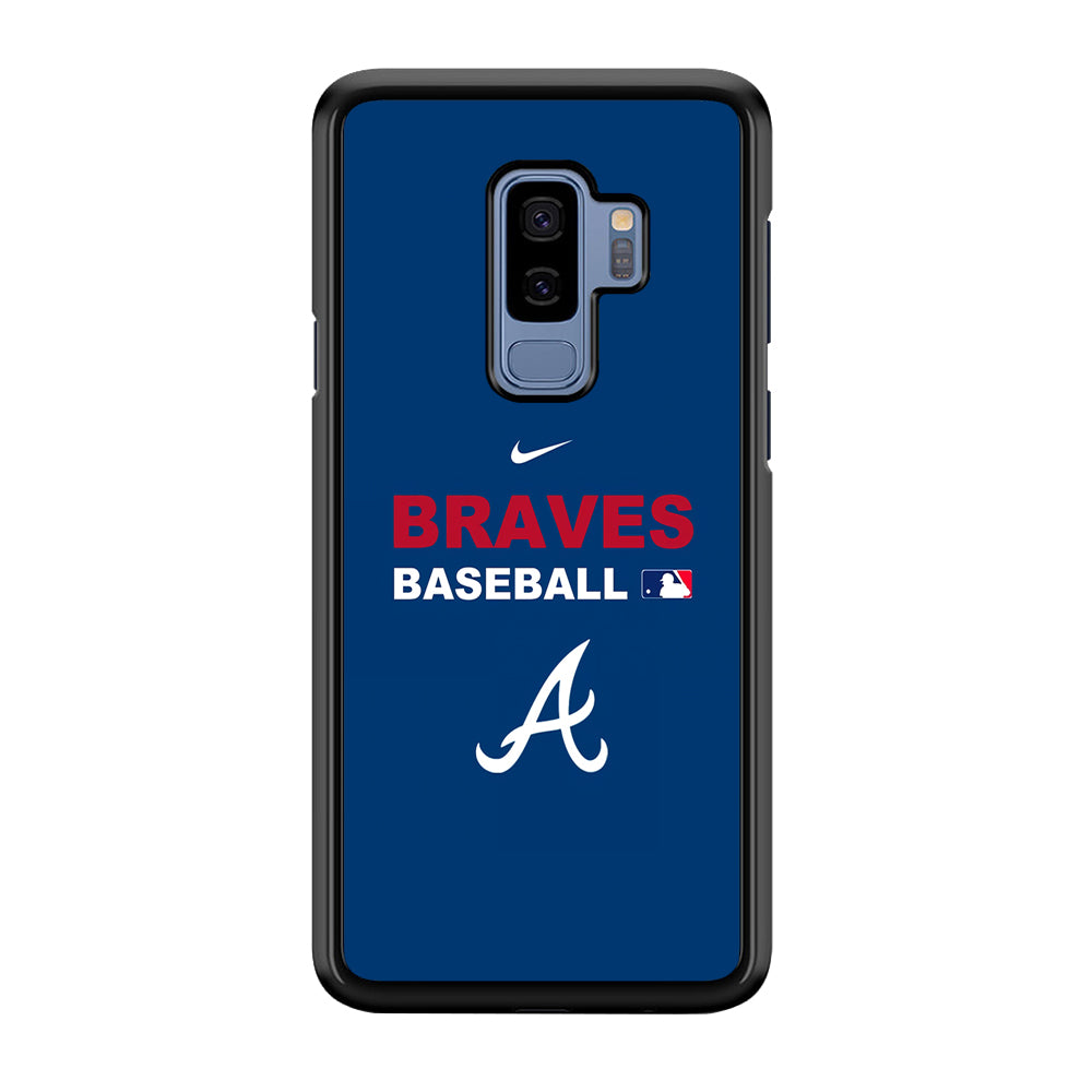 Baseball Atlanta Braves MLB 001 Samsung Galaxy S9 Plus Case-Phone Case-Rubber Black (2D Case)-Altracase