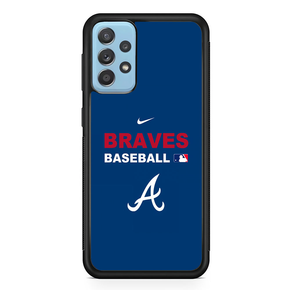 Baseball Atlanta Braves MLB 001 Samsung Galaxy A72 Case-Phone Case-Rubber Black (2D Case)-Altracase