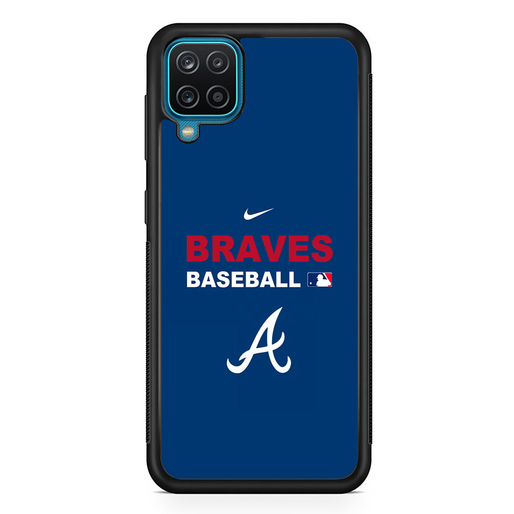 Baseball Atlanta Braves MLB 001 Samsung Galaxy A12 Case-Phone Case-Rubber Black (2D Case)-Altracase