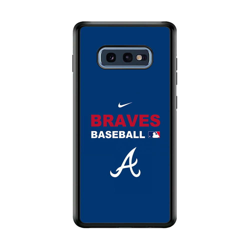 Baseball Atlanta Braves MLB 001 Samsung Galaxy S10E Case-Phone Case-Rubber White (2D Case)-Altracase