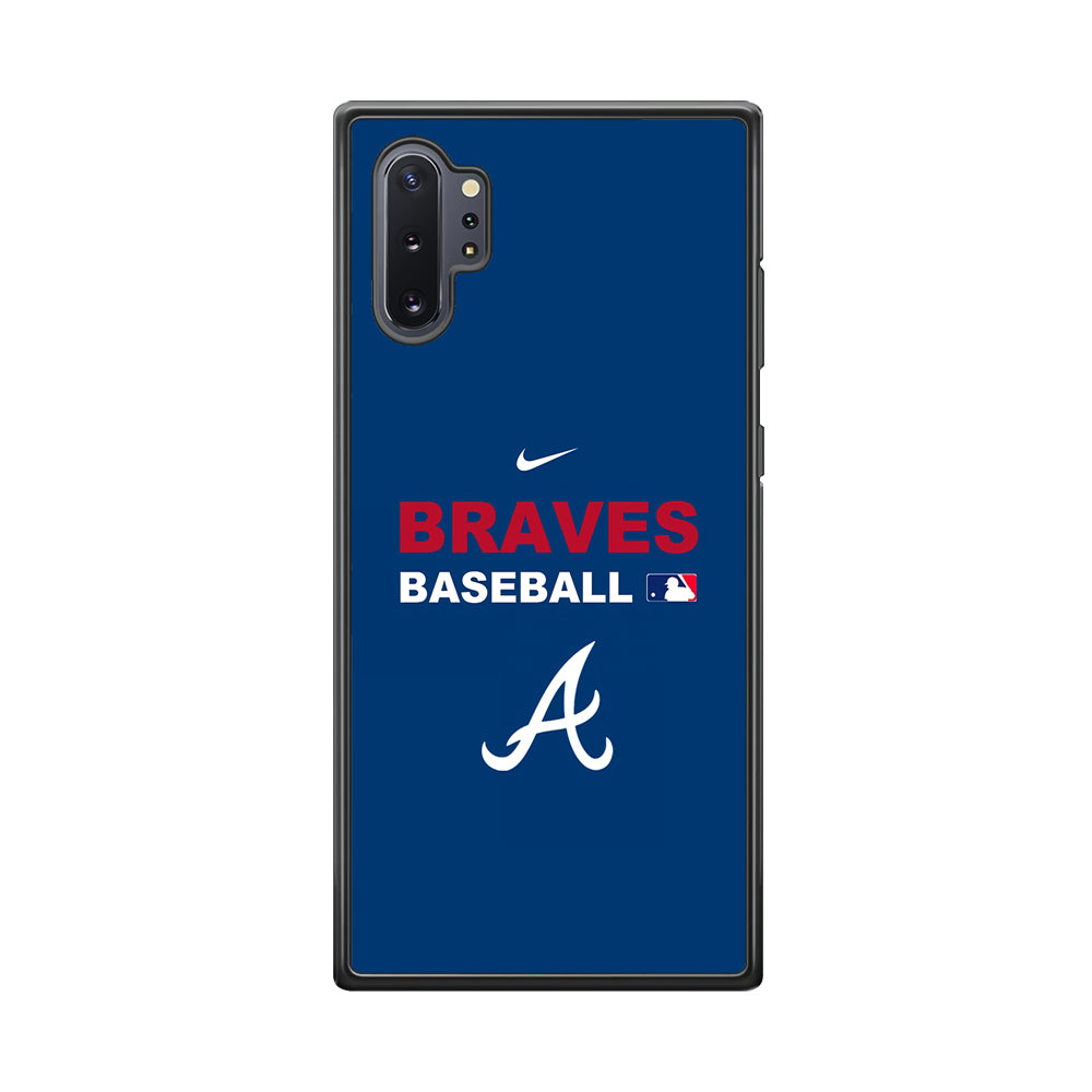 Baseball Atlanta Braves MLB 001 Samsung Galaxy Note 10 Plus Case-Phone Case-Rubber Black (2D Case)-Altracase