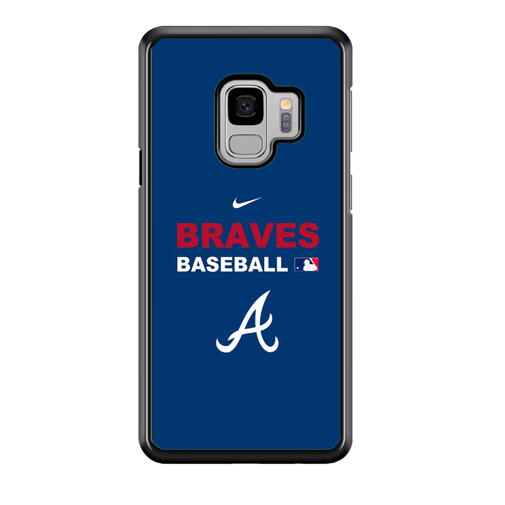 Baseball Atlanta Braves MLB 001 Samsung Galaxy S9 Case-Phone Case-Rubber Black (2D Case)-Altracase