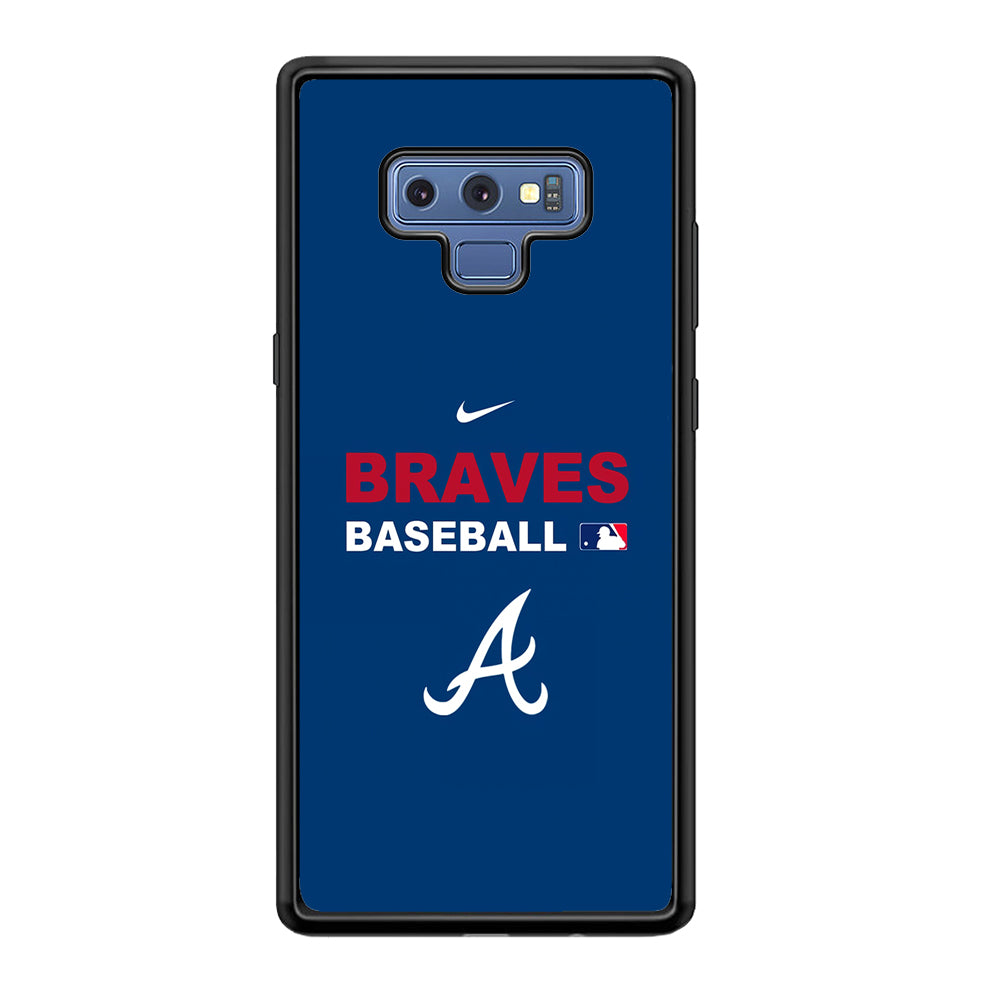 Baseball Atlanta Braves MLB 001 Samsung Galaxy Note 9 Case-Phone Case-Rubber Black (2D Case)-Altracase