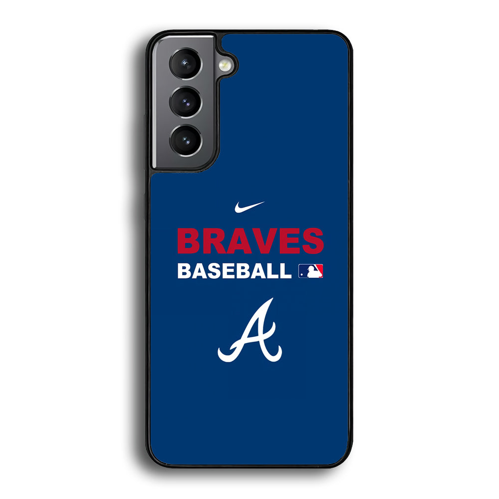 Baseball Atlanta Braves MLB 001 Samsung Galaxy S21 Plus Case-Phone Case-Rubber Black (2D Case)-Altracase