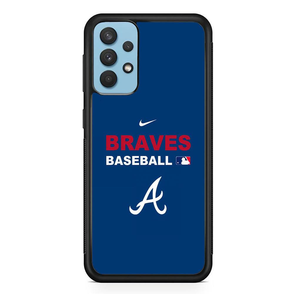 Baseball Atlanta Braves MLB 001 Samsung Galaxy A32 Case-Phone Case-Rubber Black (2D Case)-Altracase