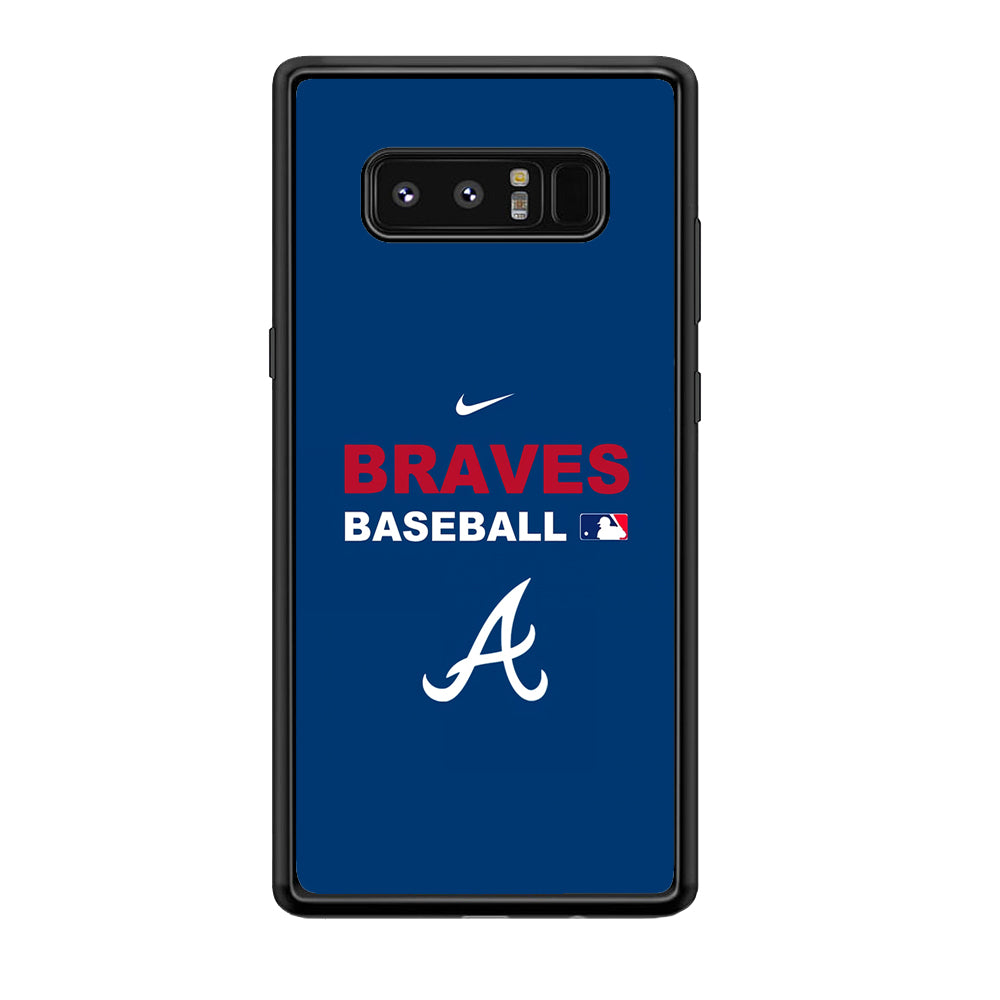 Baseball Atlanta Braves MLB 001 Samsung Galaxy Note 8 Case-Phone Case-Rubber Black (2D Case)-Altracase