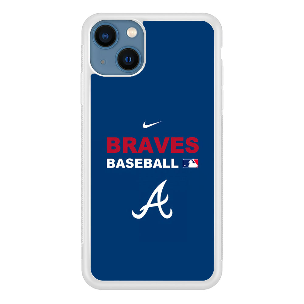 Baseball Atlanta Braves MLB 001 iPhone 15 Plus Case-Phone Case-Rubber White (2D Case)-Altracase