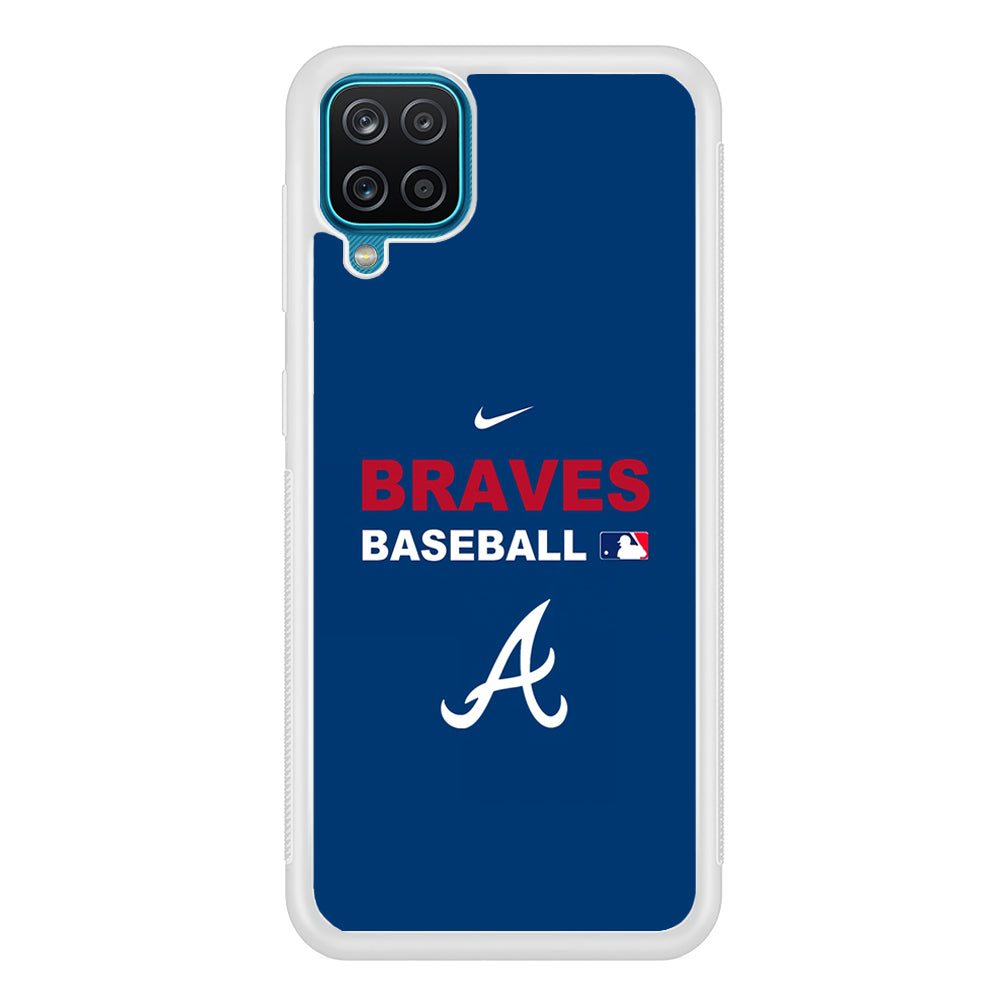 Baseball Atlanta Braves MLB 001 Samsung Galaxy A12 Case-Phone Case-Rubber White (2D Case)-Altracase