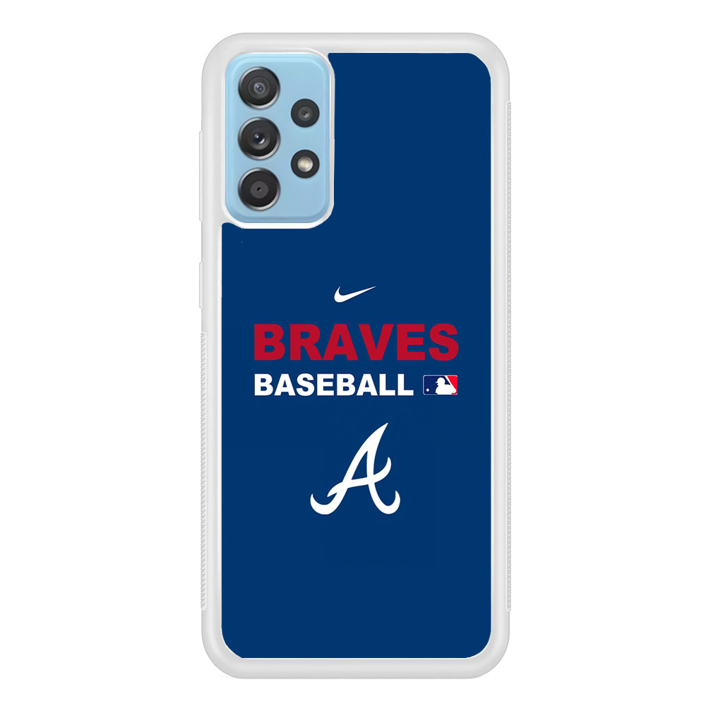 Baseball Atlanta Braves MLB 001 Samsung Galaxy A72 Case-Phone Case-Rubber White (2D Case)-Altracase