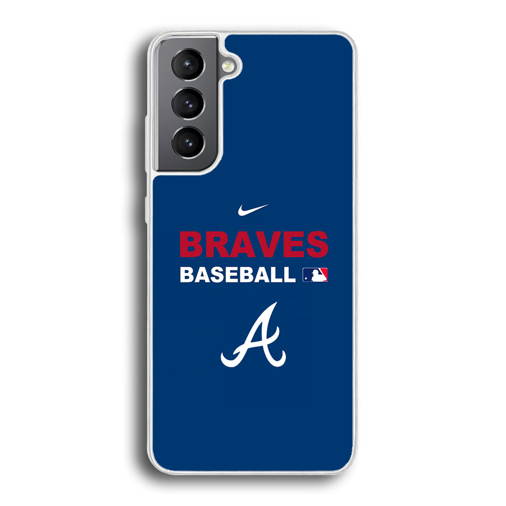 Baseball Atlanta Braves MLB 001 Samsung Galaxy S21 Plus Case-Phone Case-Rubber White (2D Case)-Altracase