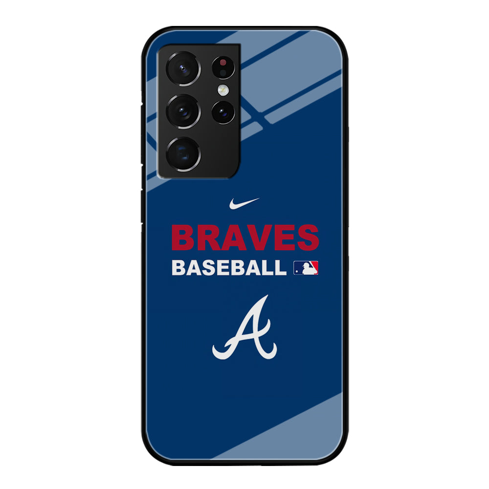 Baseball Atlanta Braves MLB 001 Samsung Galaxy S23 Ultra Case-Phone Case-Tempered Glass Case-Altracase