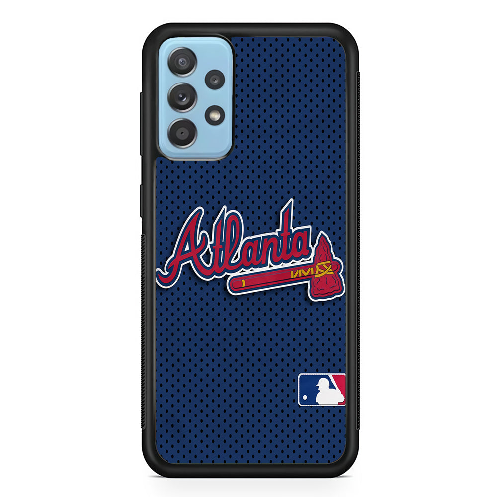 Baseball Atlanta Braves MLB 002 Samsung Galaxy A72 Case-Phone Case-Rubber Black (2D Case)-Altracase