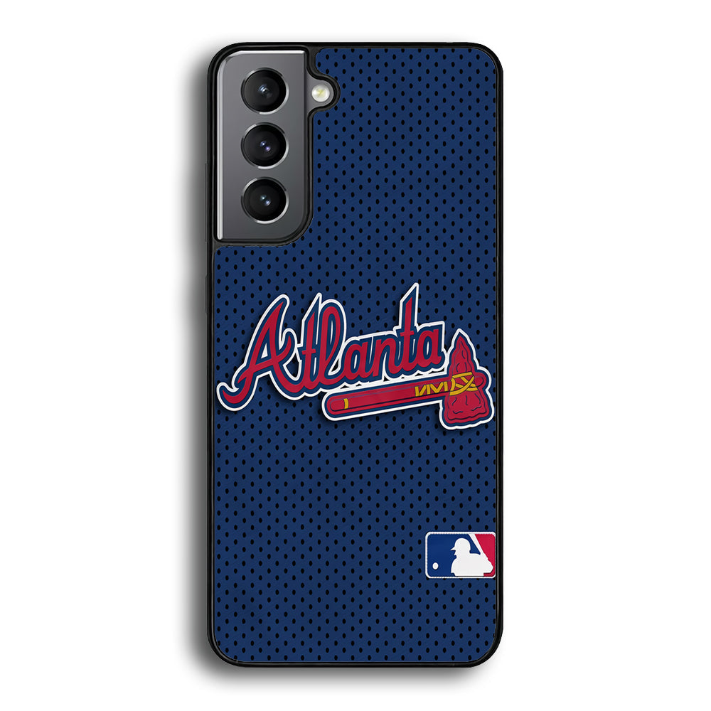 Baseball Atlanta Braves MLB 002 Samsung Galaxy S25 Case-Phone Case-Rubber Black (2D Case)-Altracase