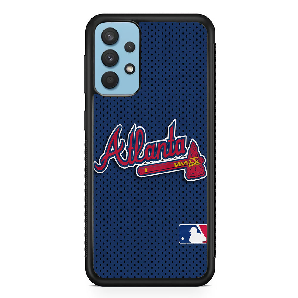 Baseball Atlanta Braves MLB 002 Samsung Galaxy A32 Case-Phone Case-Rubber Black (2D Case)-Altracase