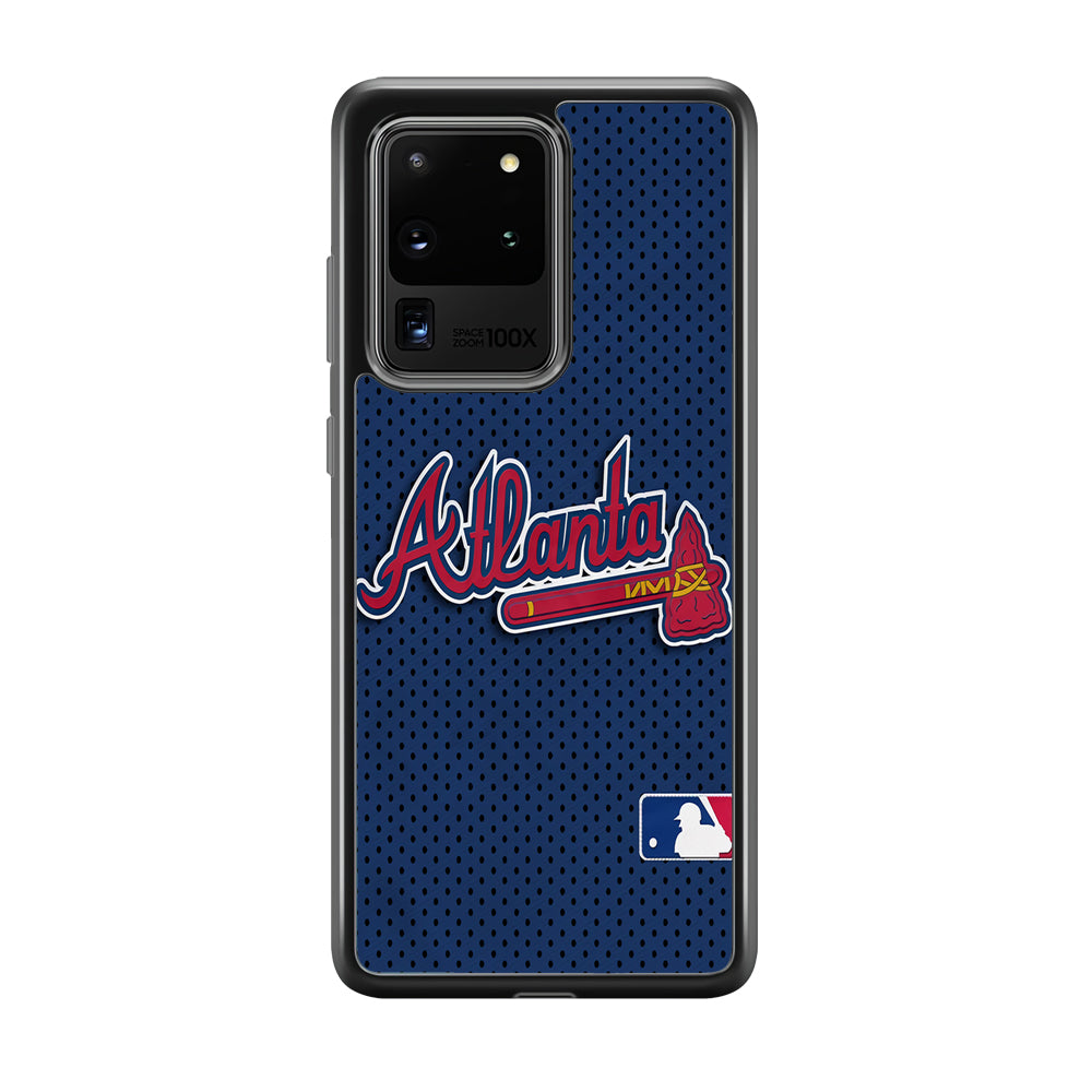 Baseball Atlanta Braves MLB 002 Samsung Galaxy S20 Ultra Case-Phone Case-Rubber Black (2D Case)-Altracase